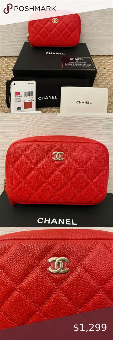 chanel red makeup pouch|chanel gift with purchase.